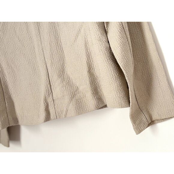 Eileen Fisher Blazer Jacket Size Medium pockets Neutral Minimalist Cotton N34 - Picture 5 of 15